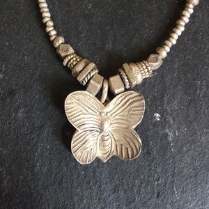 Handmade Sterling Silver Butterfly Necklace